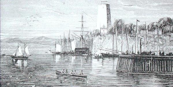 A Potomac folyó, Washington D.C., USA, Thomas Milner tiszteletes "The Gallery of Geography" című, 1880 körül kiadott művéből (metszet). alkotó: English School