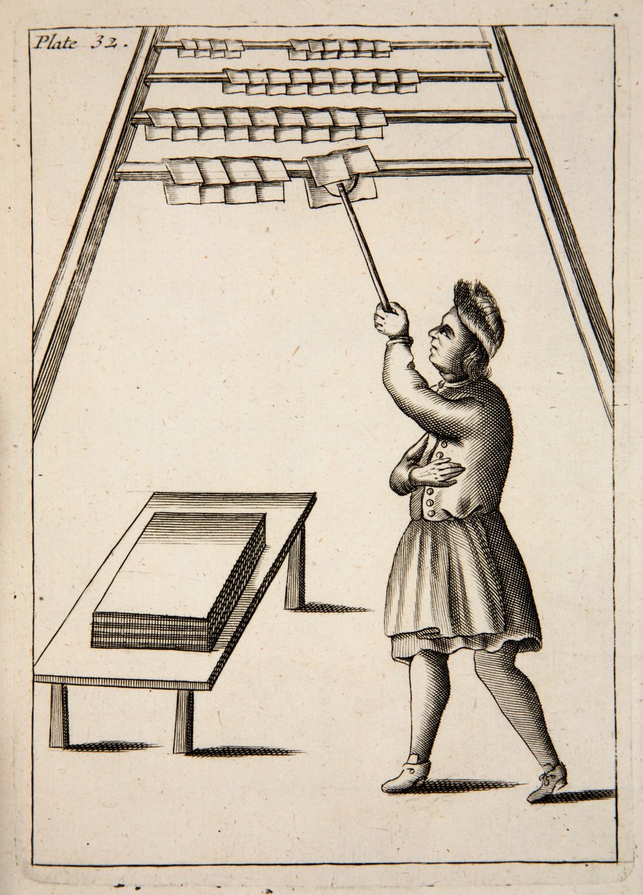 The Pressman Hanging Paper, pub. 1683-as metszet. alkotó: English School