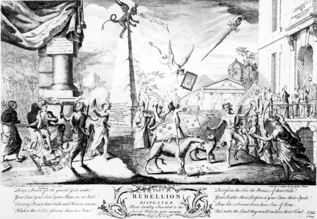 A lázadás bemutatása, 1745 alkotó: English School