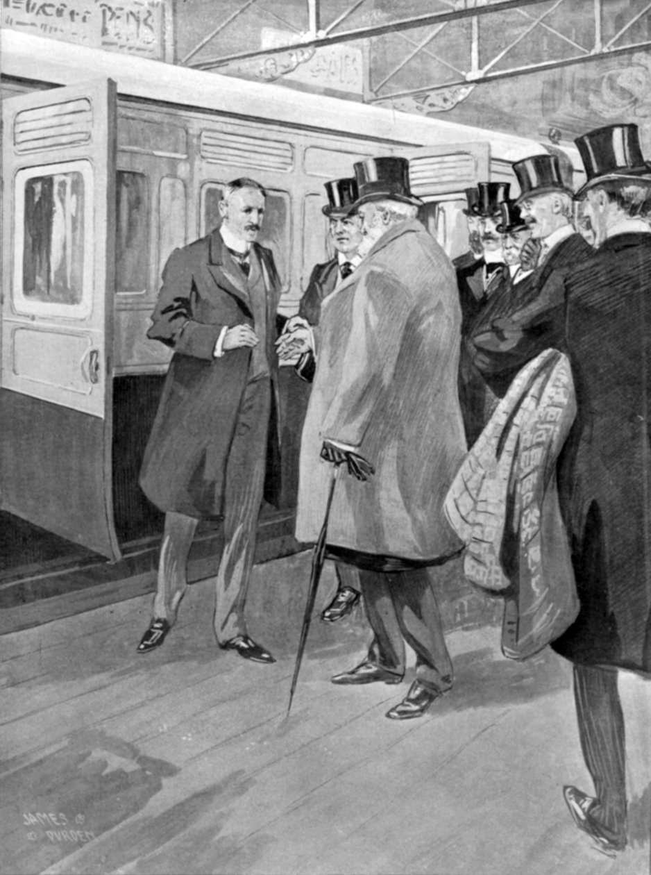 Lord Milner fogadtatása, illusztráció a The King-ből, 1901. június 1 alkotó: English School