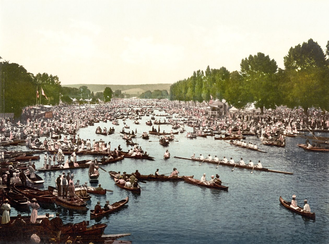 The Regatta Course I, Henley-on-Thames (kézzel színezett fotó) alkotó: English School