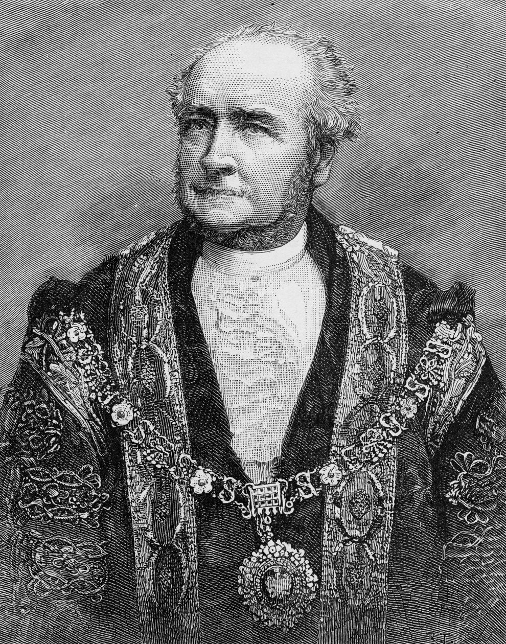 A jobb tiszt. Alderman G. S. Nottage, London új polgármestere, illusztráció a „The Illustrated London News”-ból, 1884 alkotó: English School