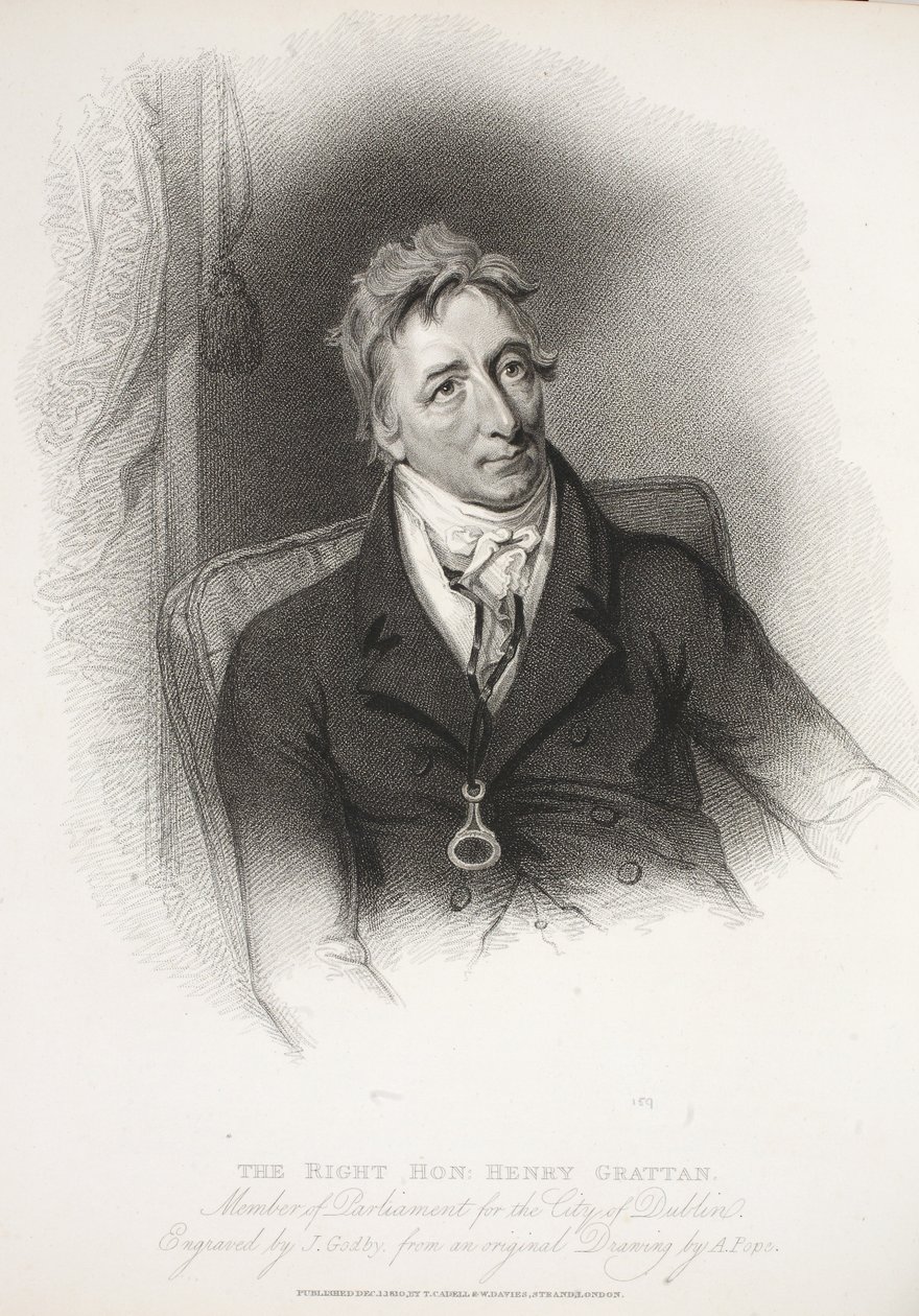 The Right Honorable Henry Grattan, eng J. Godby A. Pope eredeti rajzából, 1810 alkotó: English School