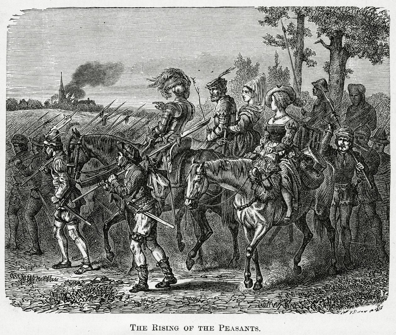 A parasztok felemelkedése Angliában 1381-ben, 1882-ben alkotó: English School