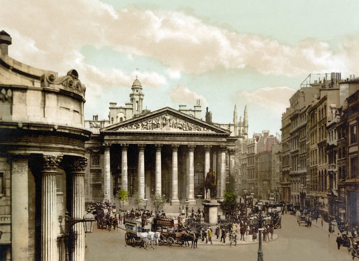The Royal Exchange, London (kézzel színezett fotó) alkotó: English School
