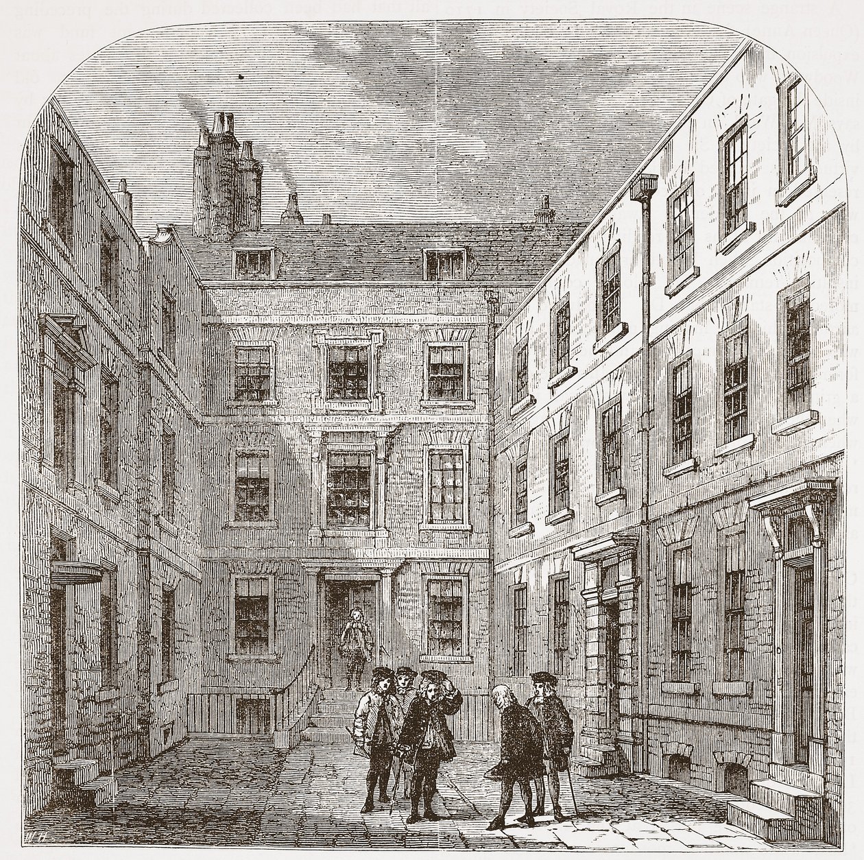 A Royal Society háza Crane Courtban alkotó: English School