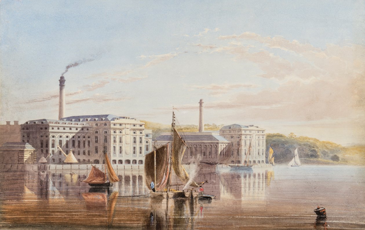 The Royal William Victualling Yard, Stonehouse, 1840 körül alkotó: English School