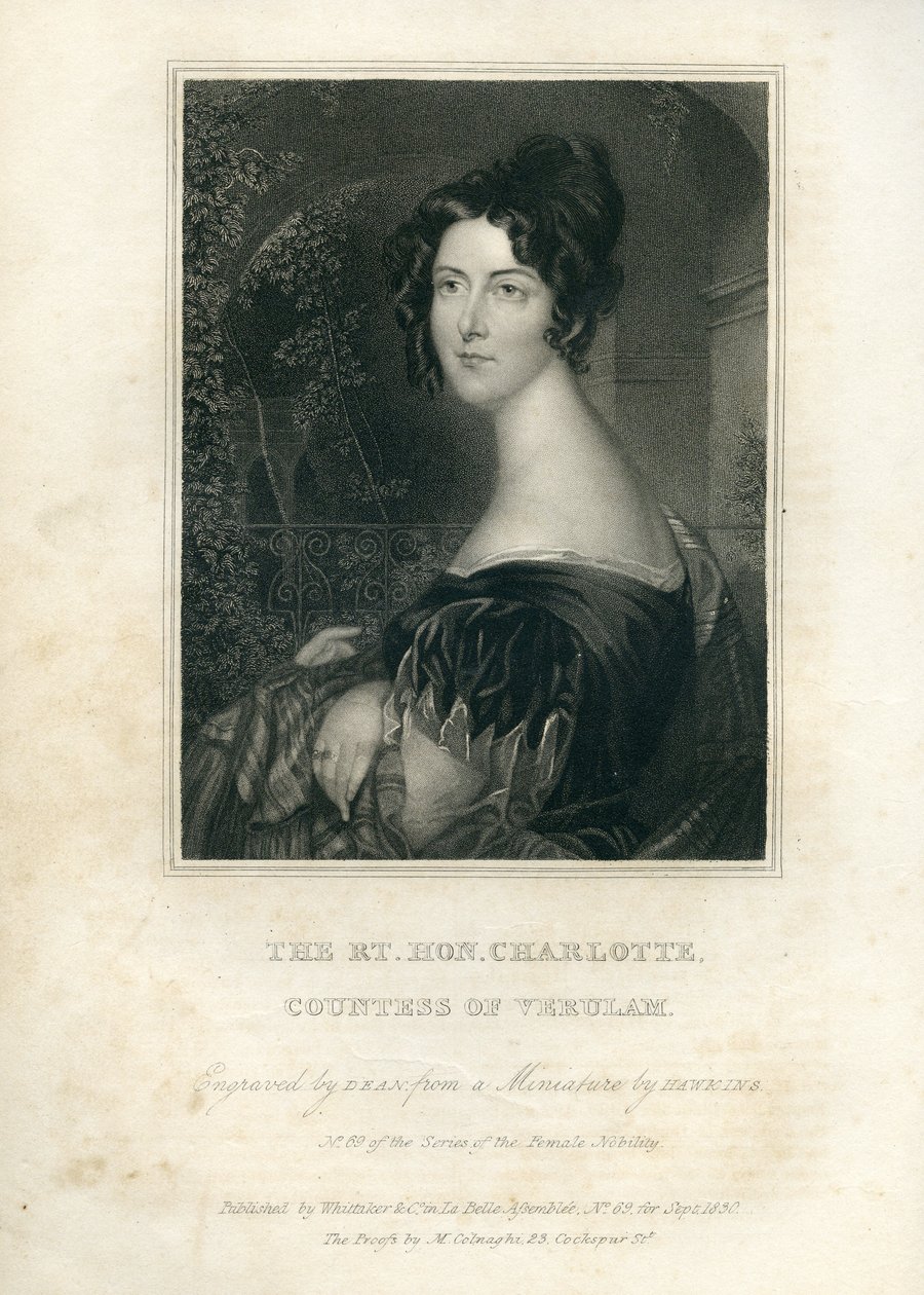 Az Rt. Hon. Charlotte, Verulam grófnője, 1830 alkotó: English School