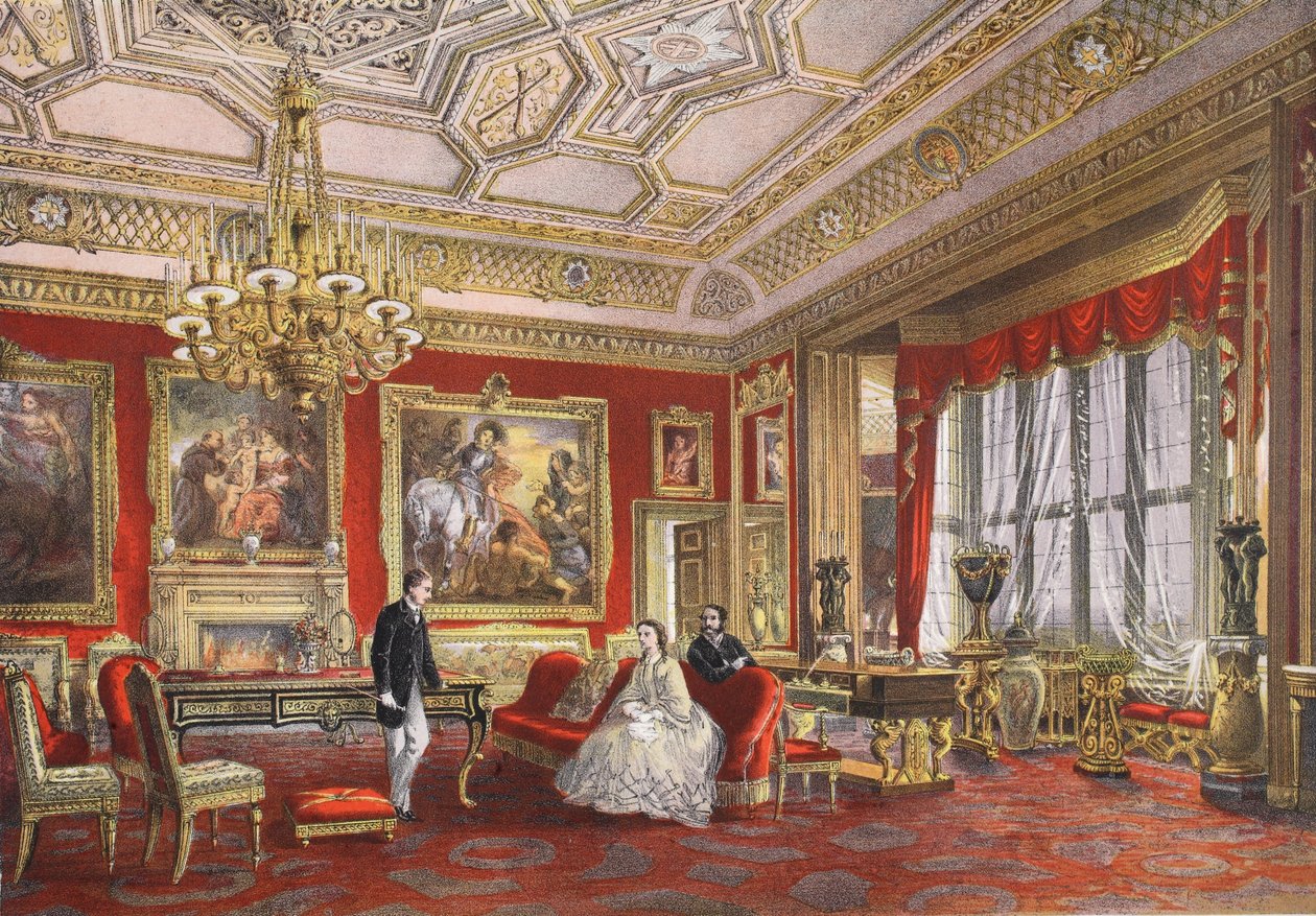 A Rubens szoba, Windsori kastély, VII. Edward és Dán Alexandra házasságának emlékműve, kocsma. 1864 alkotó: English School