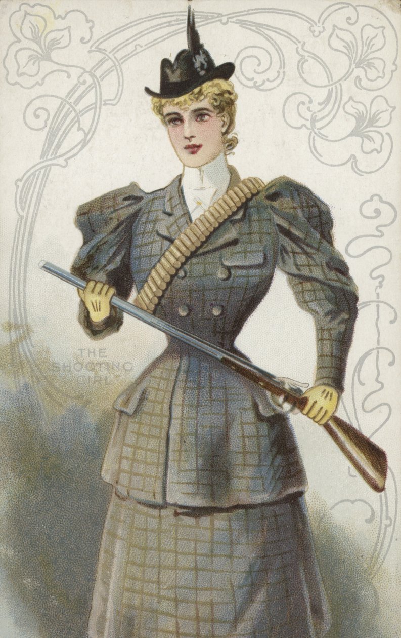 A lövöldöző lány (chromolitho) alkotó: English School