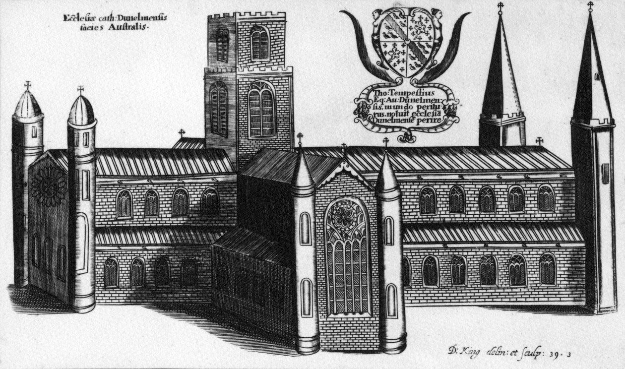 A durhami katedrális déli külseje, 1660 alkotó: English School