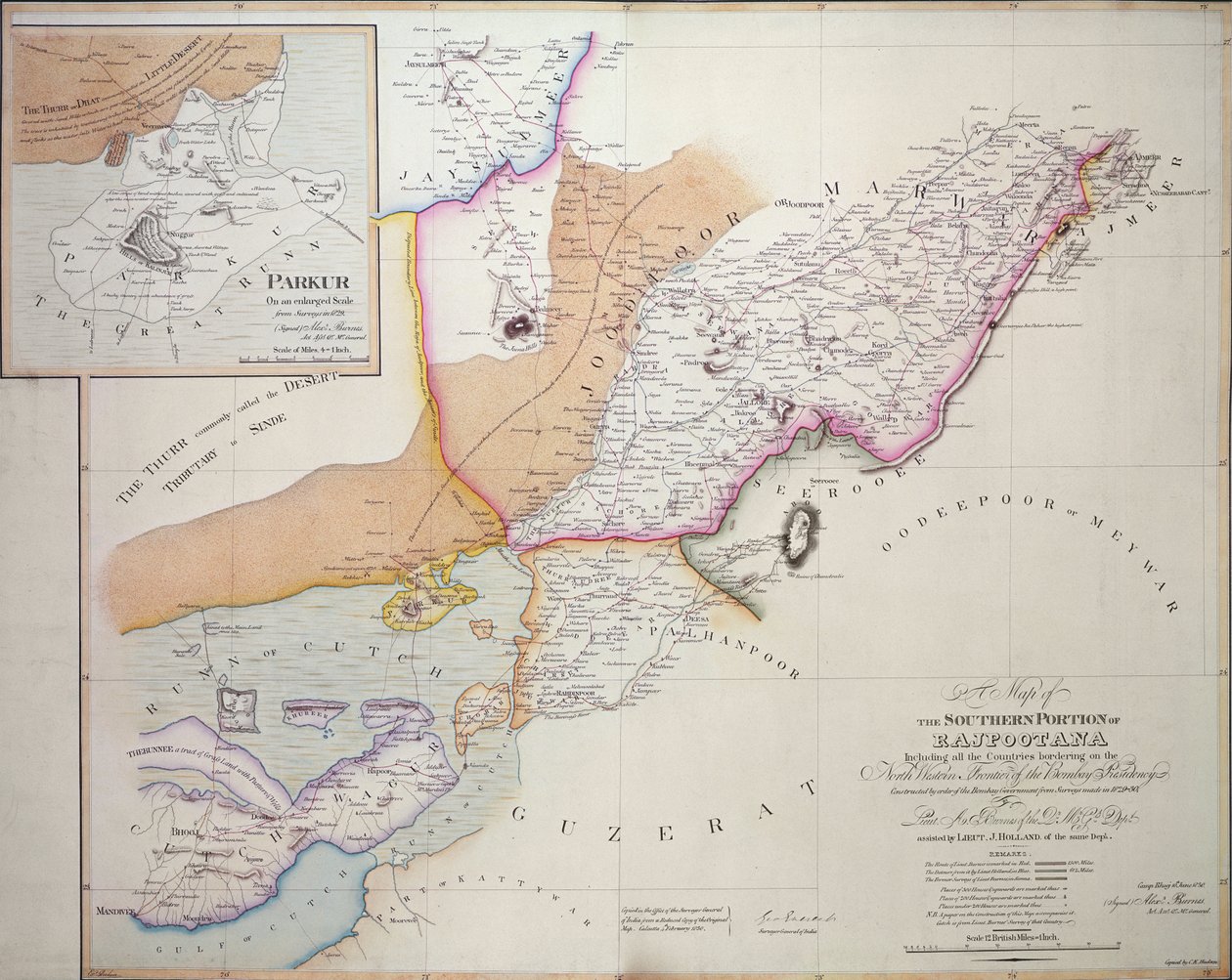 Rajpootana déli része, 1820 (színes metszet) alkotó: English School