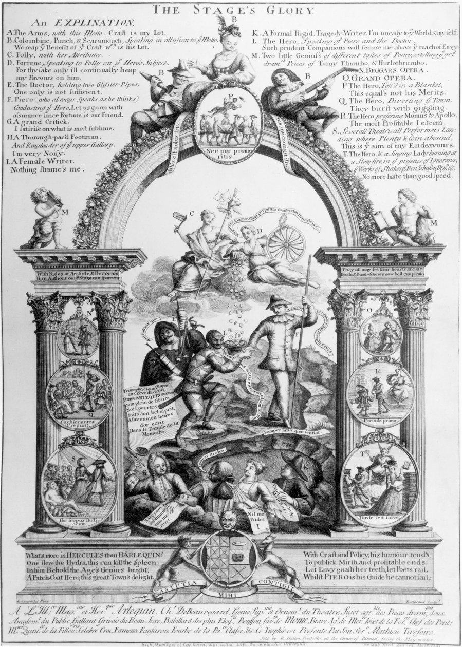 A színpadok dicsősége, 1730 alkotó: English School