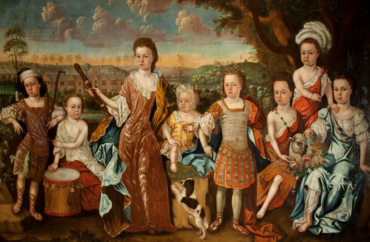 A Strachey család, 1710 körül alkotó: English School