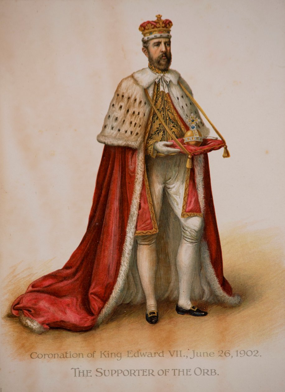 A gömb támogatója VII. Edward király koronázásakor alkotó: English School