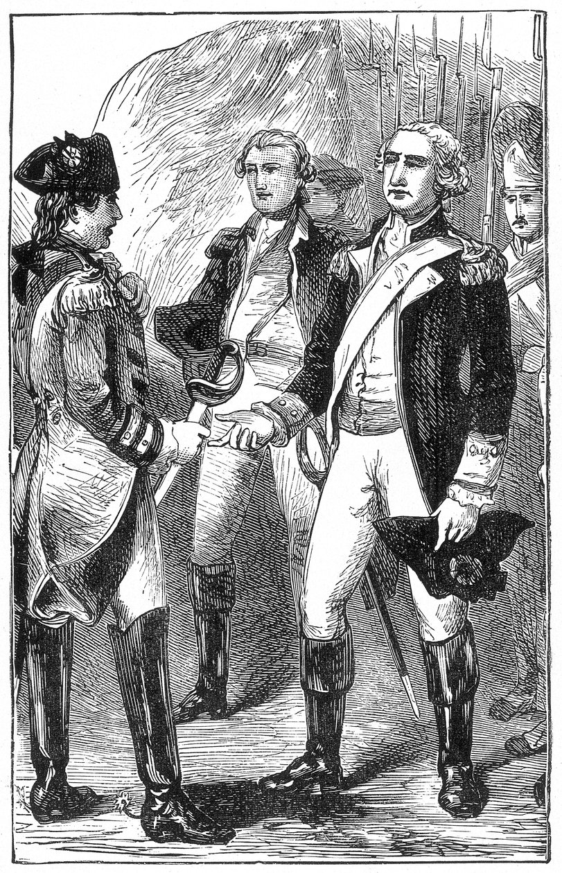 Cornwallis megadása, A Franciaország történetéből, Emile de Bonnechose, kiadó: Ward, Lock and Co, London alkotó: English School