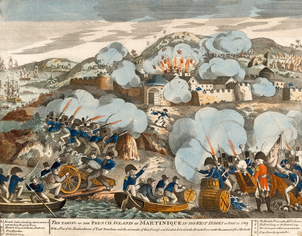 ?A franciaországi Martinique-sziget elfoglalása a francia Nyugat-Indiában 1809. február 24-én? alkotó: English School
