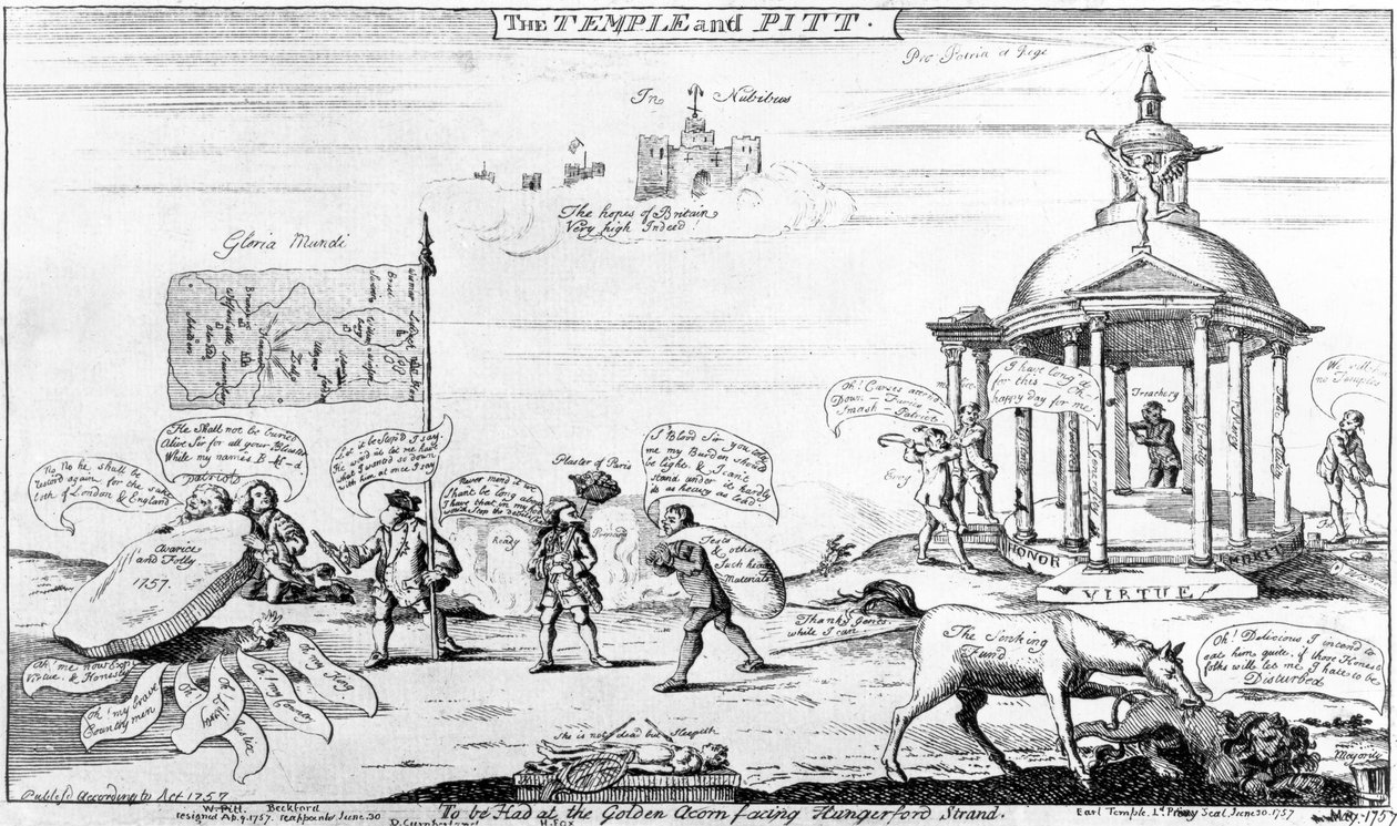 A templom és Pitt, 1757 alkotó: English School
