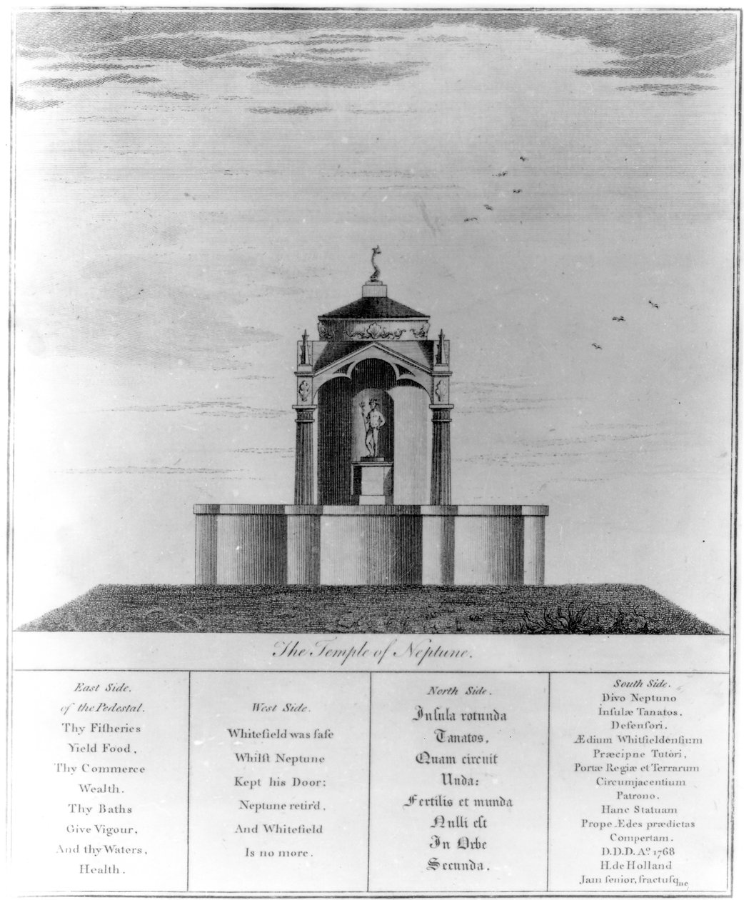 Neptun temploma Kingsgate-ben, Thanet szigetén, 1768 alkotó: English School