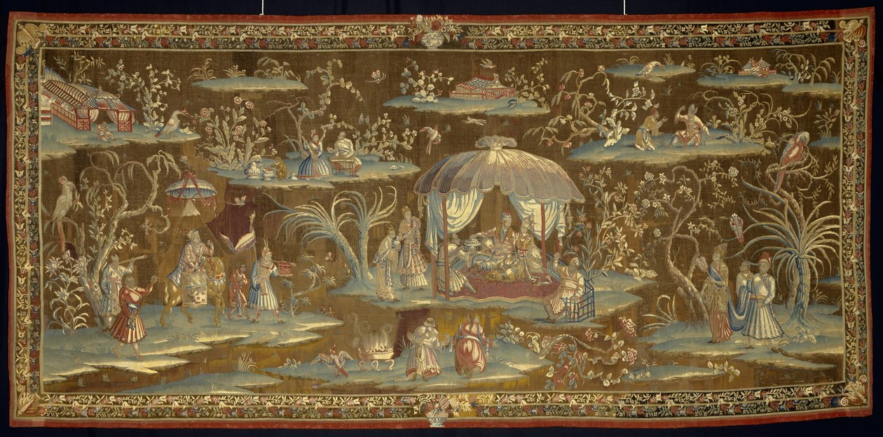 A sátor, egy indokínai vagy indiai sorozatból, 1700-25 alkotó: English School