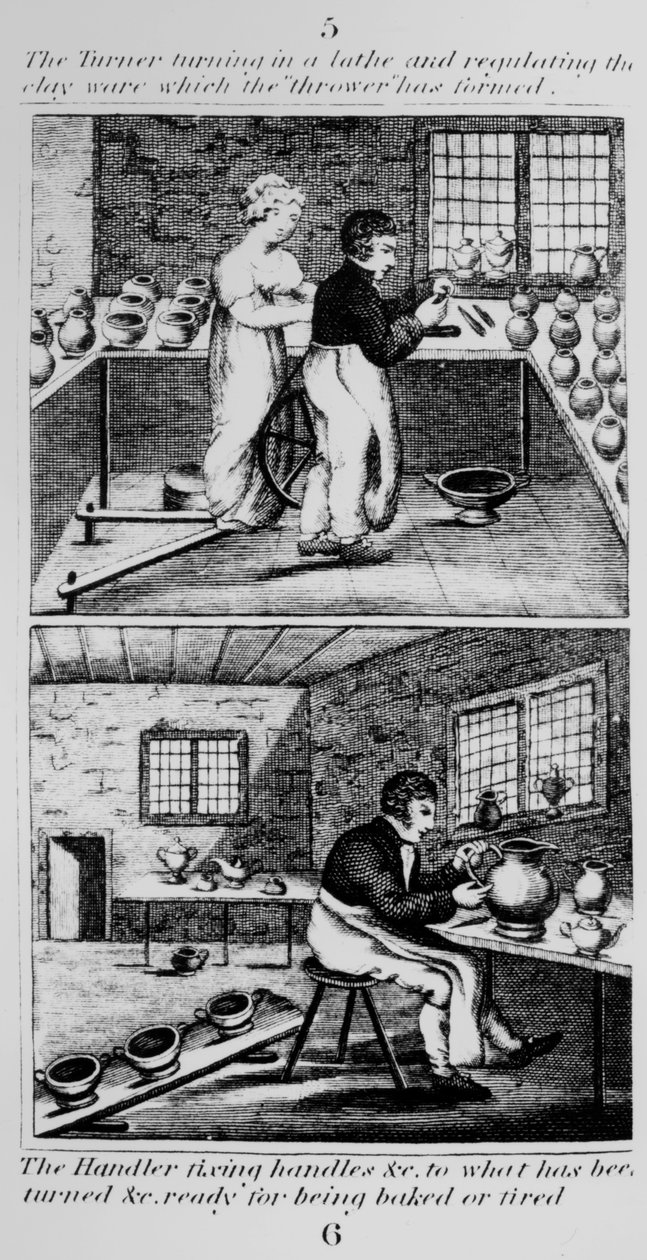 Az esztergát esztergáló esztergályos, 1827 alkotó: English School