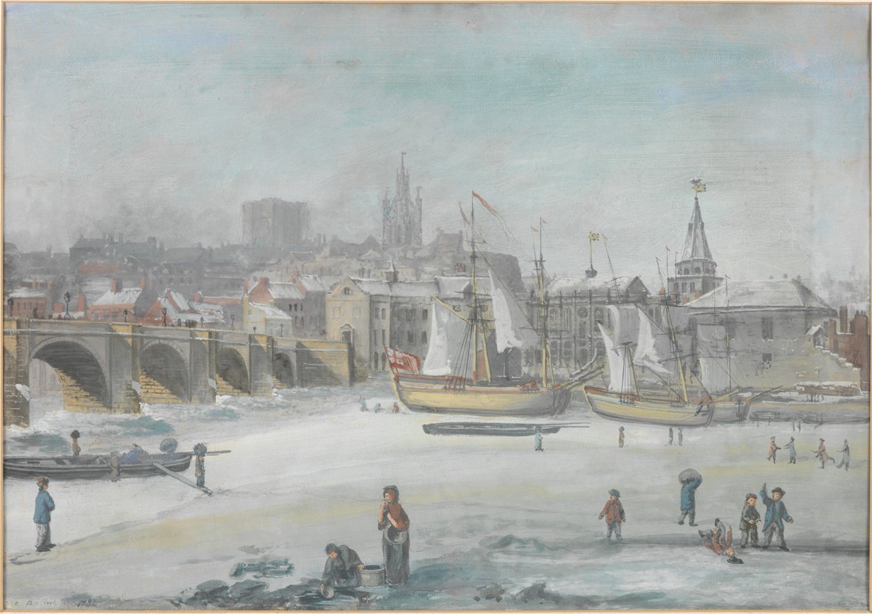 A Tyne-híd – A nagy fagy, 1784 alkotó: English School