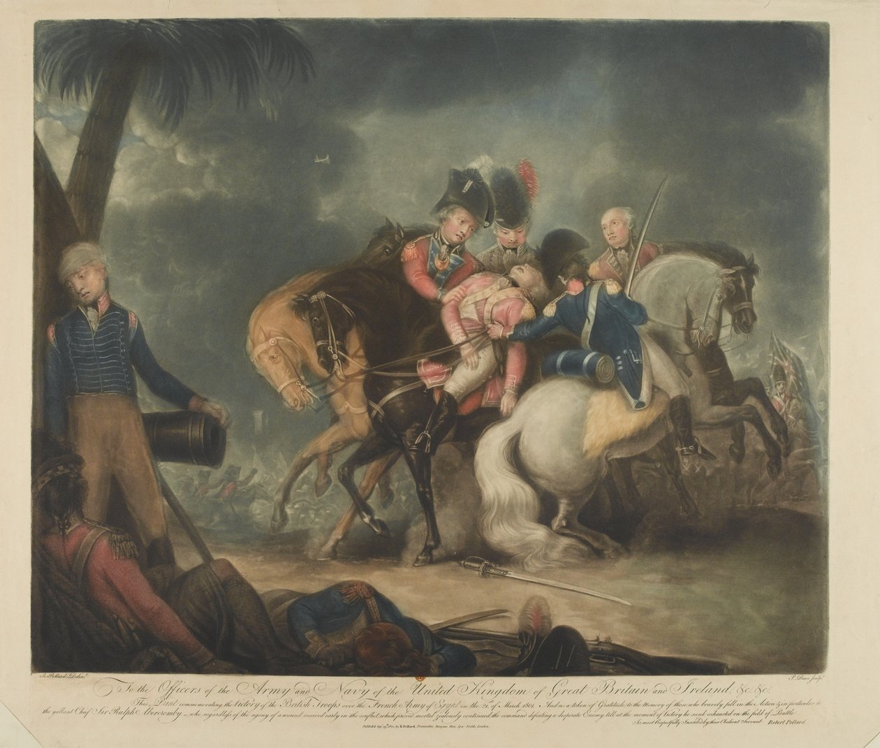 A brit csapatok győzelme a franciák felett 1801. március 21-én alkotó: English School