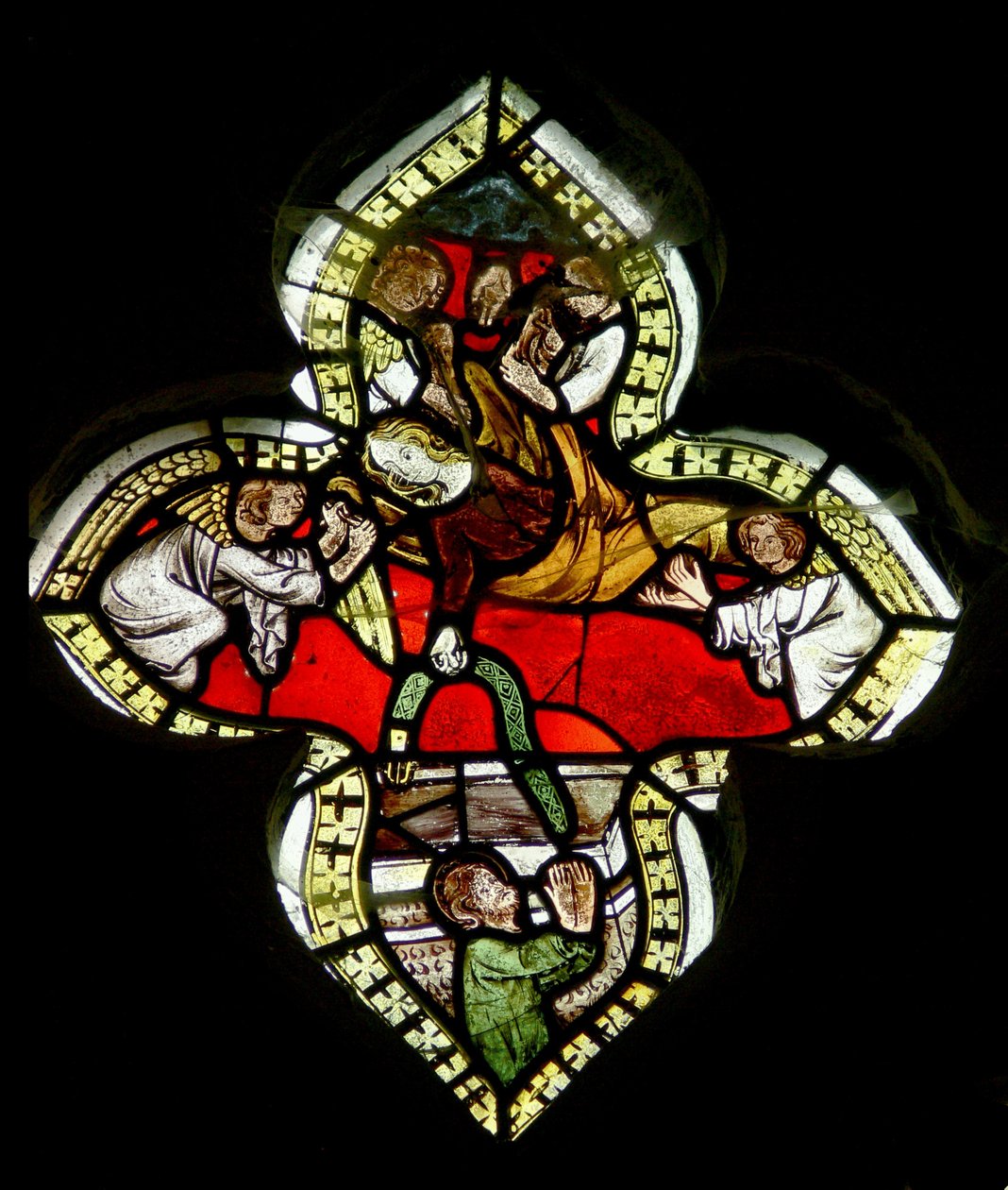 Mennybemenetelekor a Szűz Szent Tamásra hagyja övét. c.1325-50 alkotó: English School