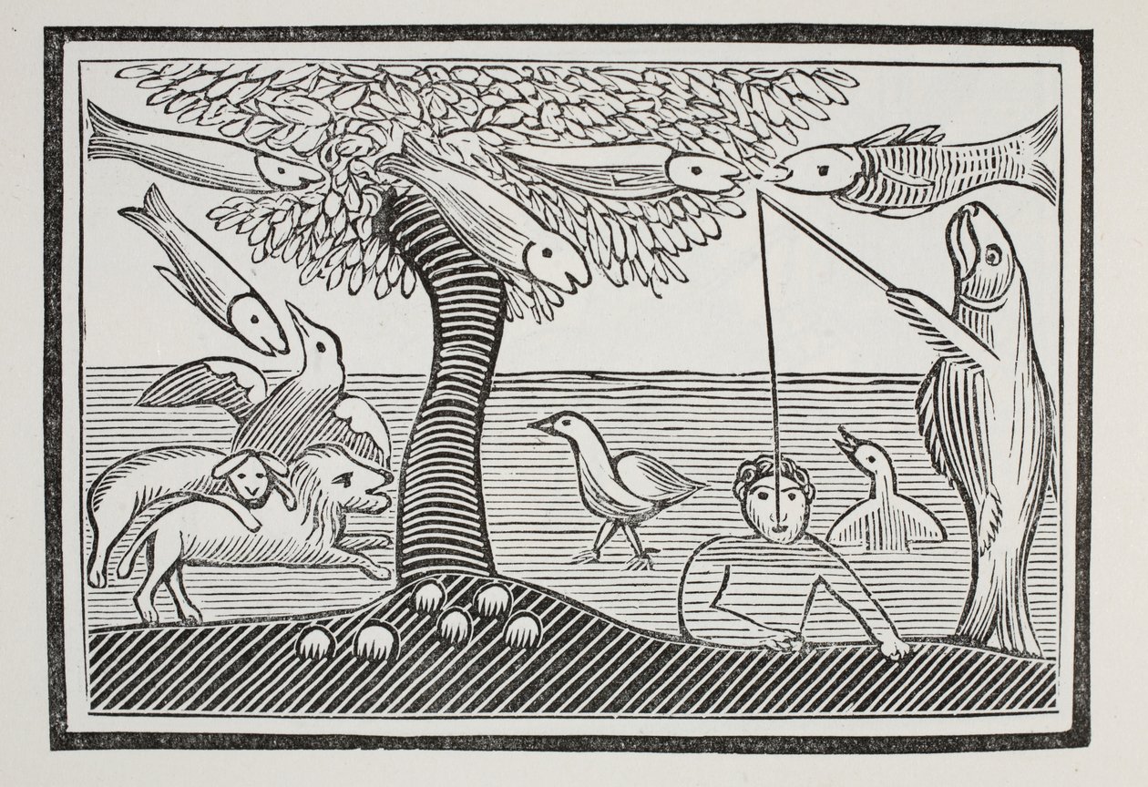 The Water Wonder, avagy Fishes Lords of the Creation, illusztráció a Chap-books of the Eightenth Century, John Ashton, pub. 1882 alkotó: English School