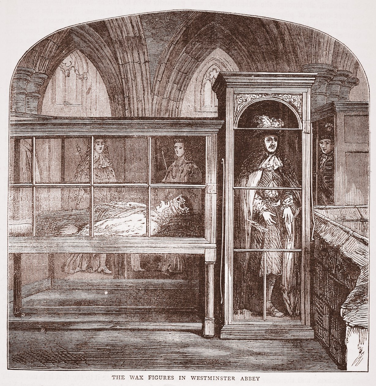 A viaszfigurák a Westminster Abbeyben, 1880 körül alkotó: English School
