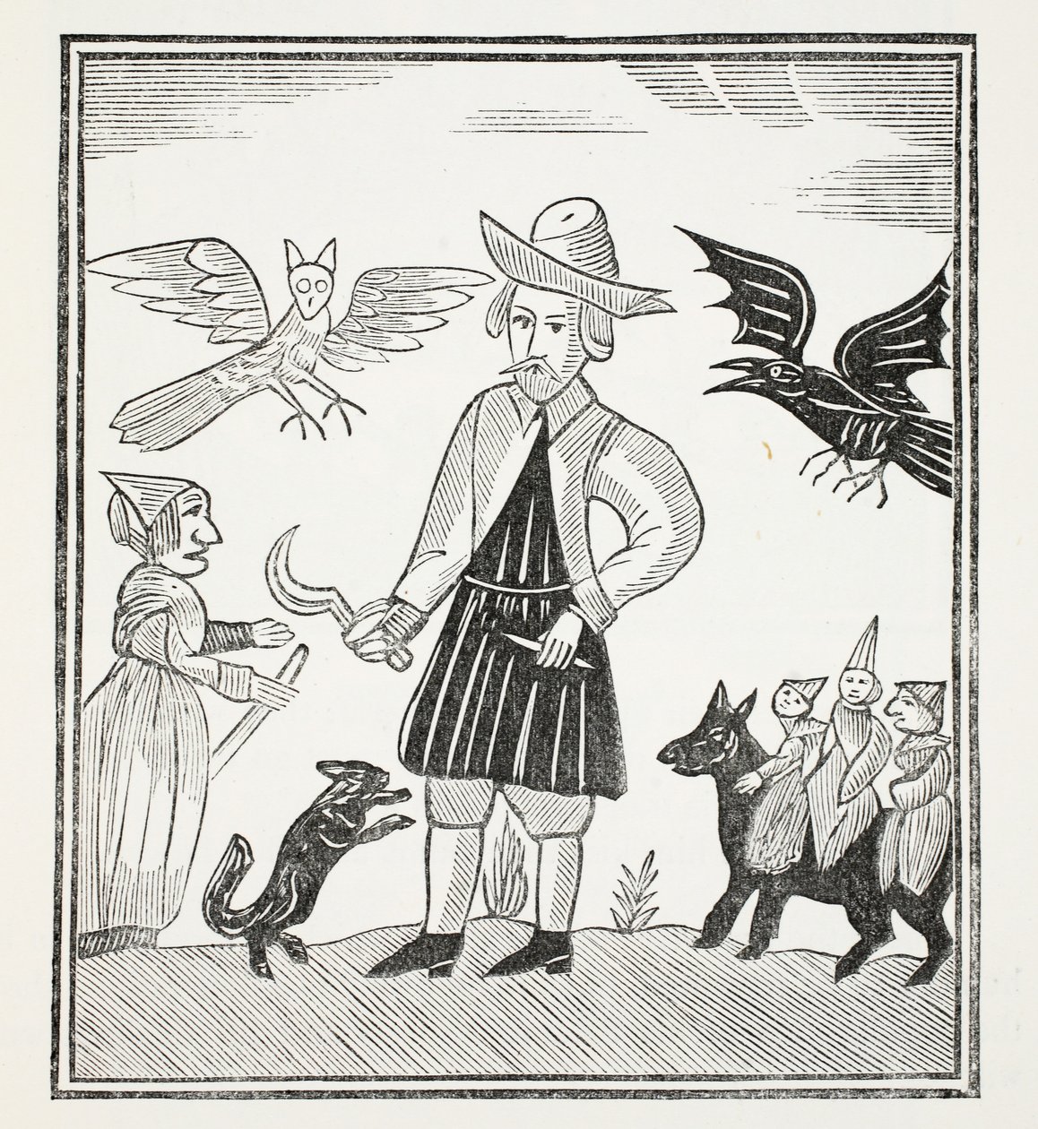 The Witch of the Woodlands, illusztráció a Chap-books of the Eightenth Century, John Ashton, pub. 1882 alkotó: English School