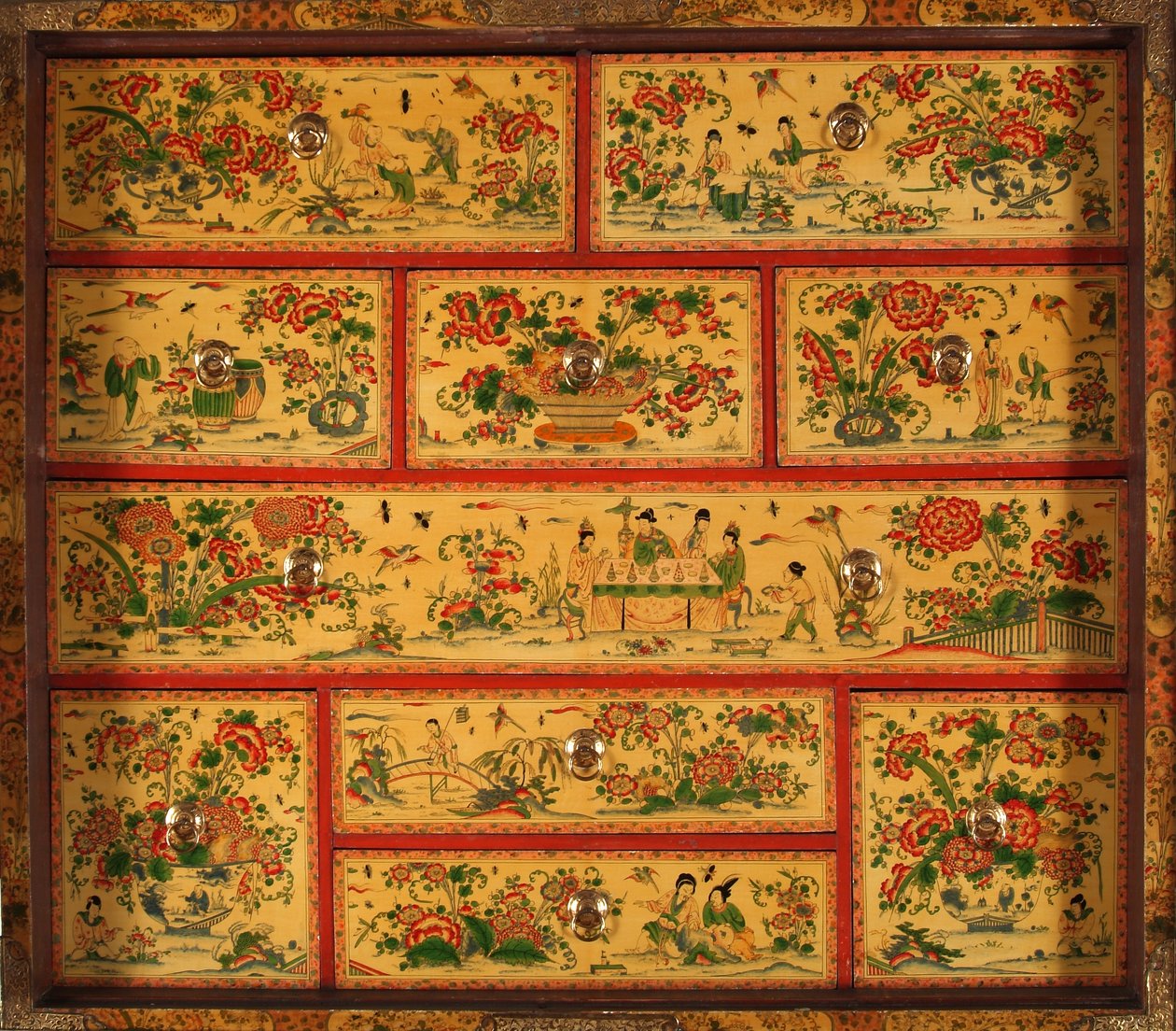 A Witcombe kabinet, 1697 körül (japán és ezüstözött fa) alkotó: English School