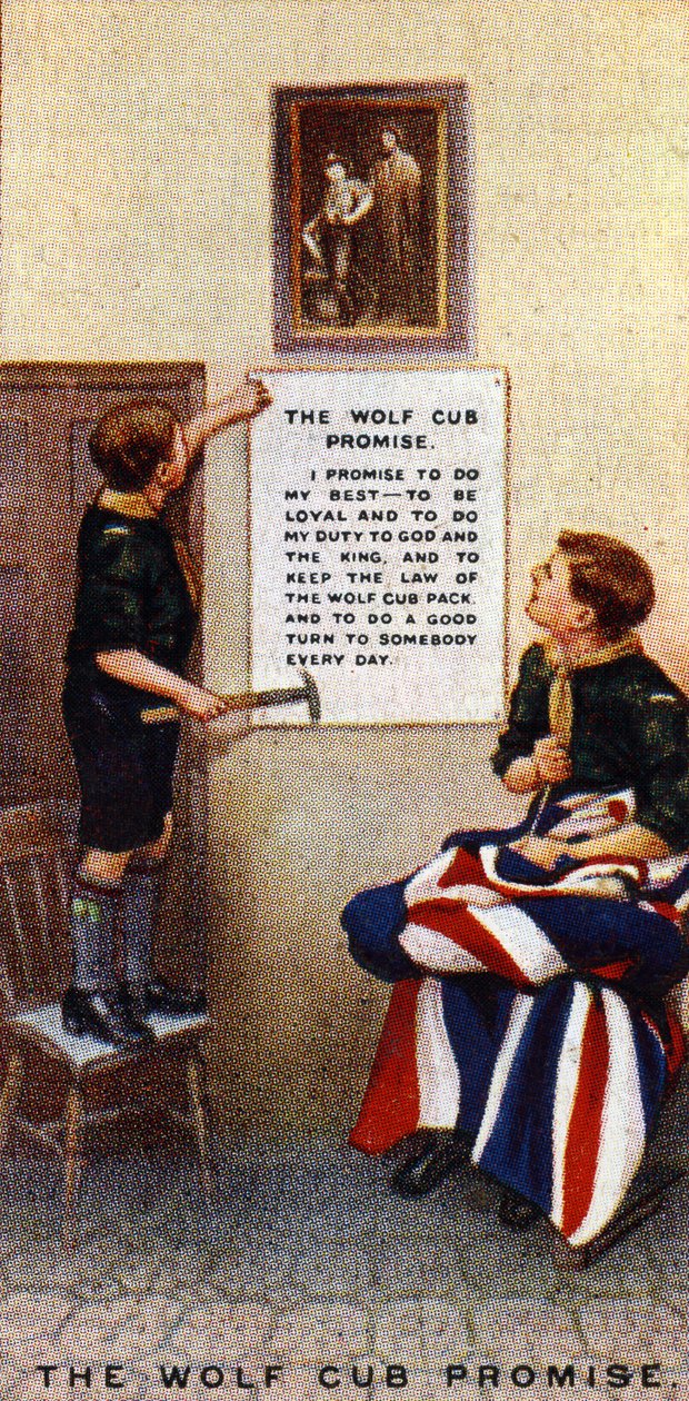 A farkaskölyök ígérete, 1929 alkotó: English School