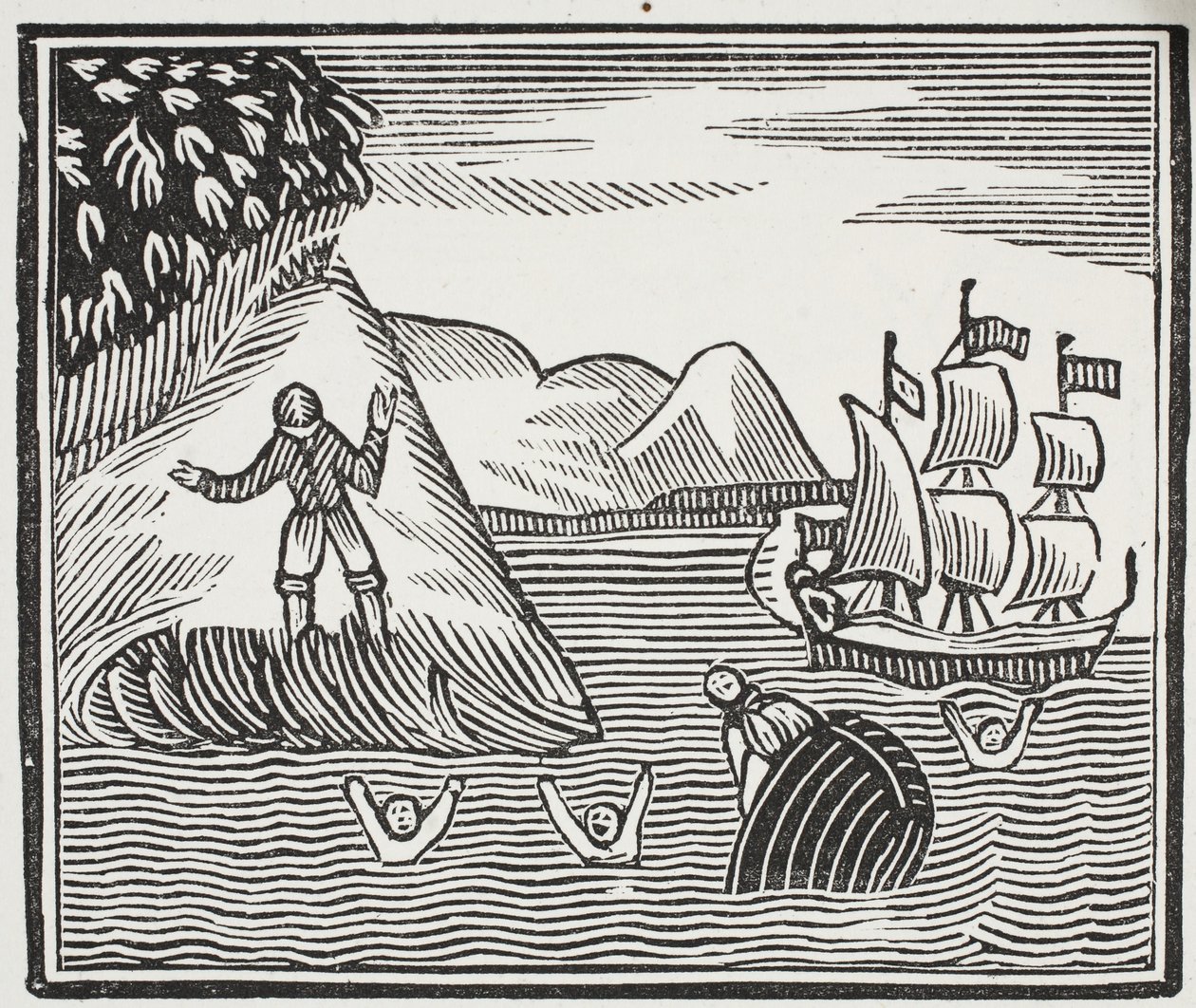 The Wreck, illusztráció a Chap-books of the Eightenth Century, John Ashton, pub. 1882 alkotó: English School