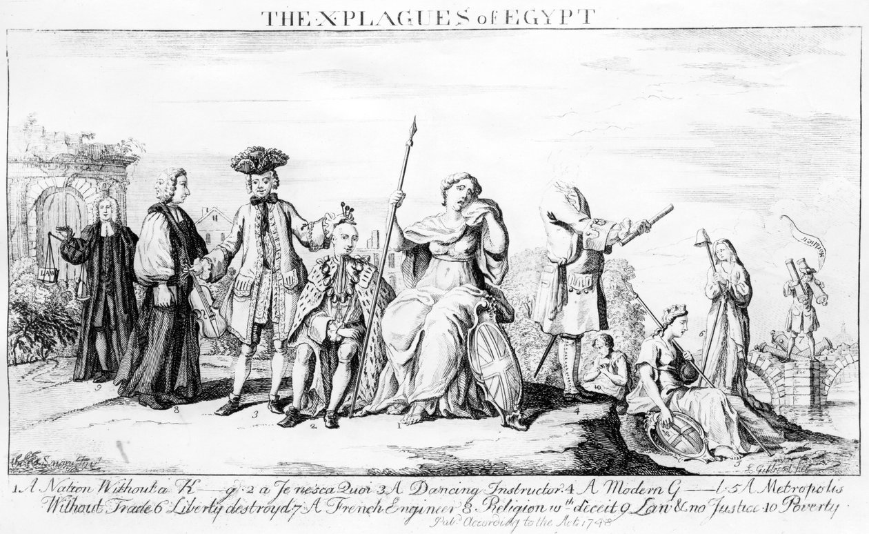 Egyiptom X pestisjárványai, 1749 körül alkotó: English School
