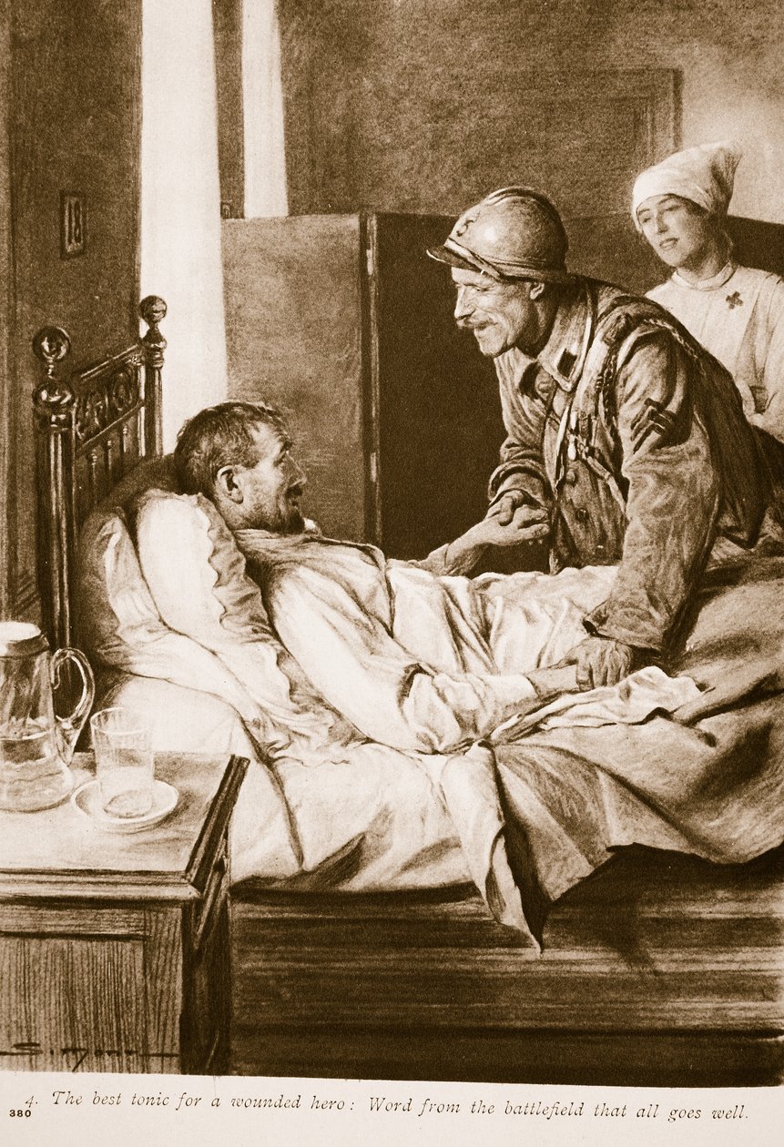 A legjobb tonik egy sebesült katonának: Hír a csatatérről, hogy minden jól megy, 1914-1919 alkotó: English School