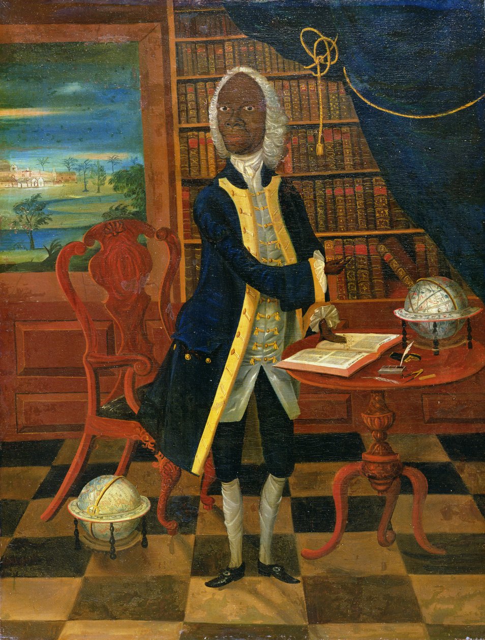 A jamaicai fekete tudós, 1740 körül alkotó: English School