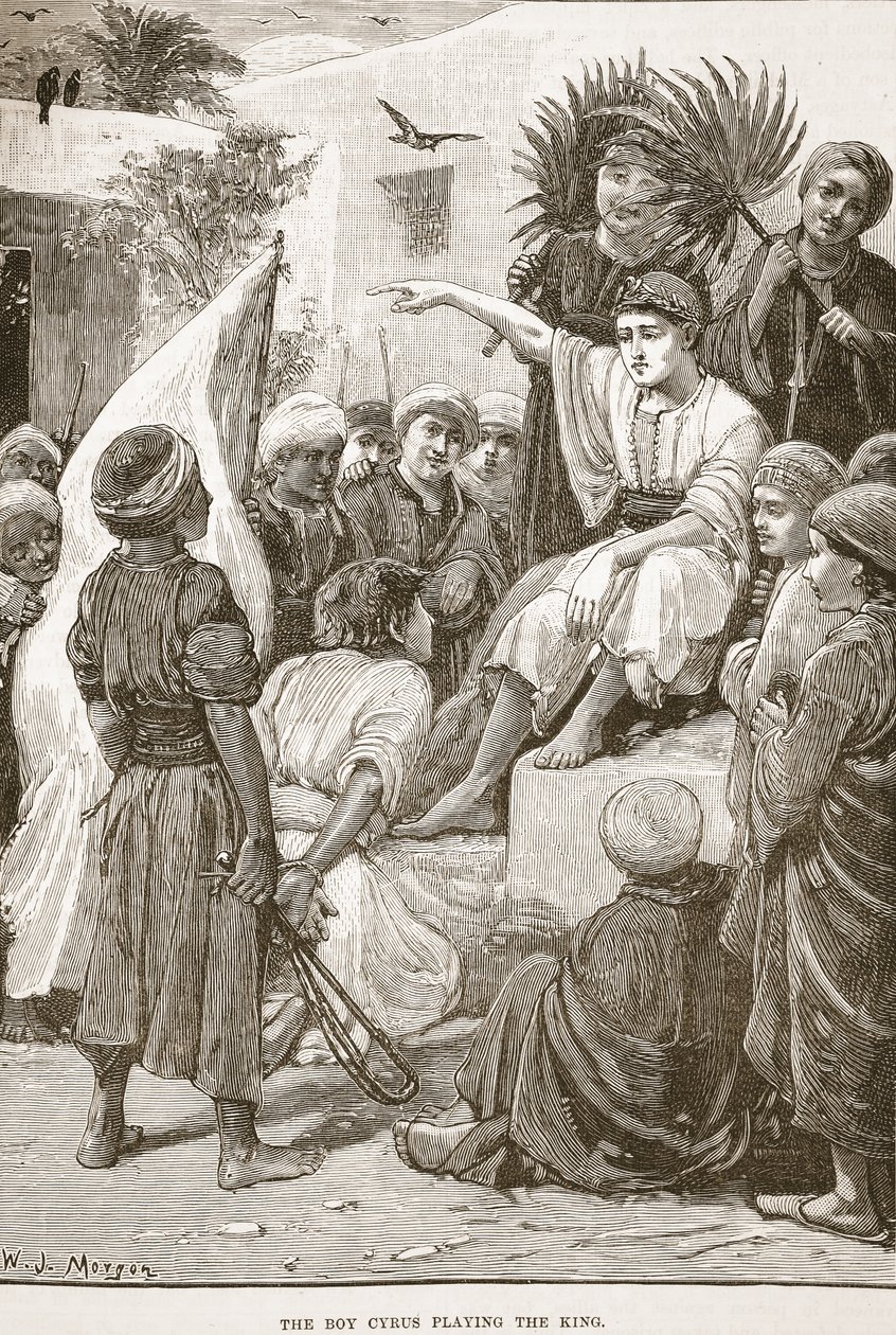 A fiú, Cyrus, aki a királyt alakítja alkotó: English School