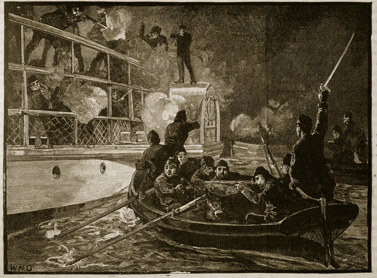 A Caroline rögzítése, 1837, illusztráció a Cassells Illustrated History of Englandből (szépia fotó) alkotó: English School