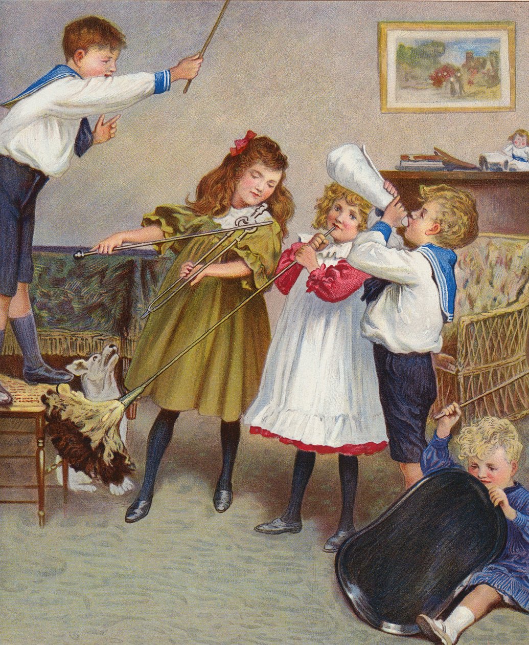 A gyermekkoncert (színes litográfia) alkotó: English School