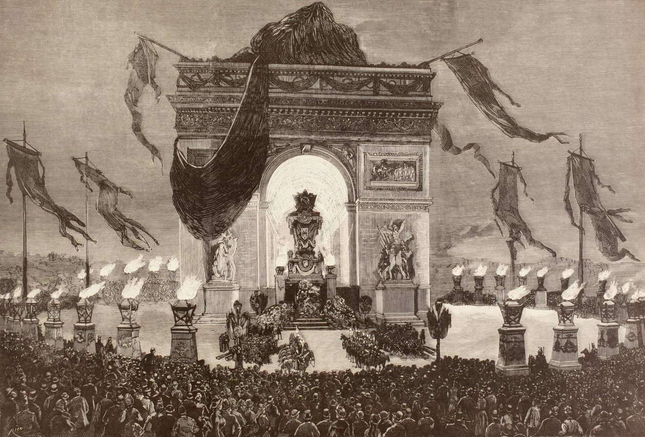Victor Hugo francia író koporsója (litho) alkotó: English School