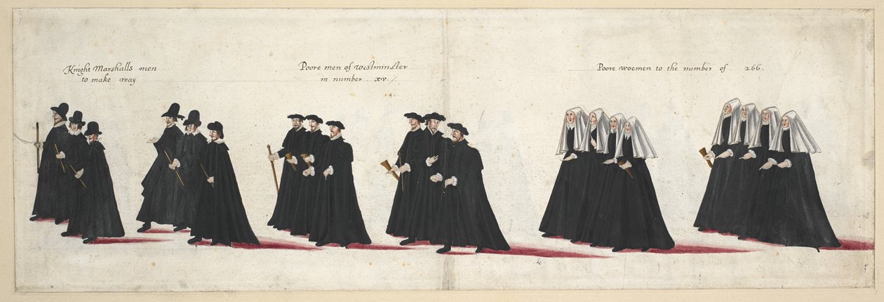 I. Erzsébet királynő temetési menete a Westminsteri apátságba, 1603. április 28. alkotó: English School