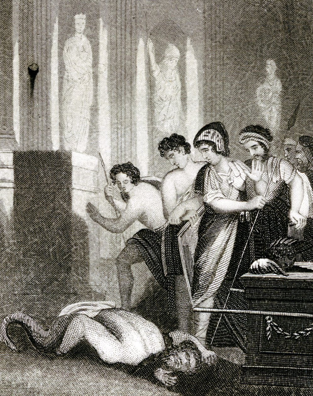 A bálvány, Dagan a földre esik, amikor a frigyládát beviszik a templomába alkotó: English School