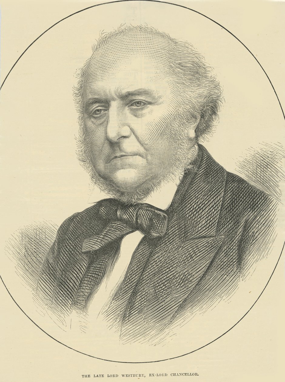 A néhai Lord Westbury, volt lordkancellár (metszet) alkotó: English School