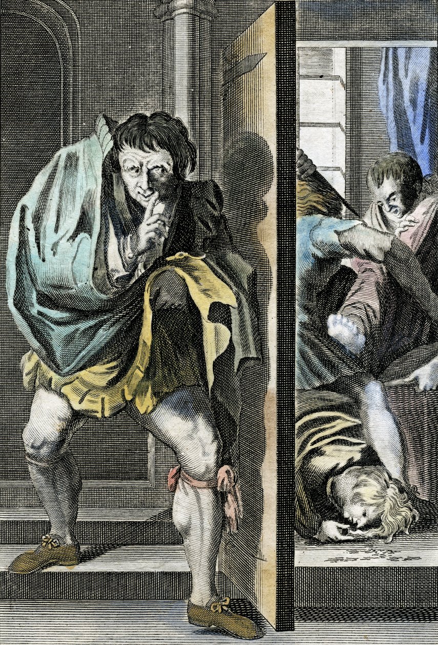 Ötödik Edward király és testvére meggyilkolása a toronyban Plantagenet Richárd, a későbbi 3. Richárd király által. alkotó: English School