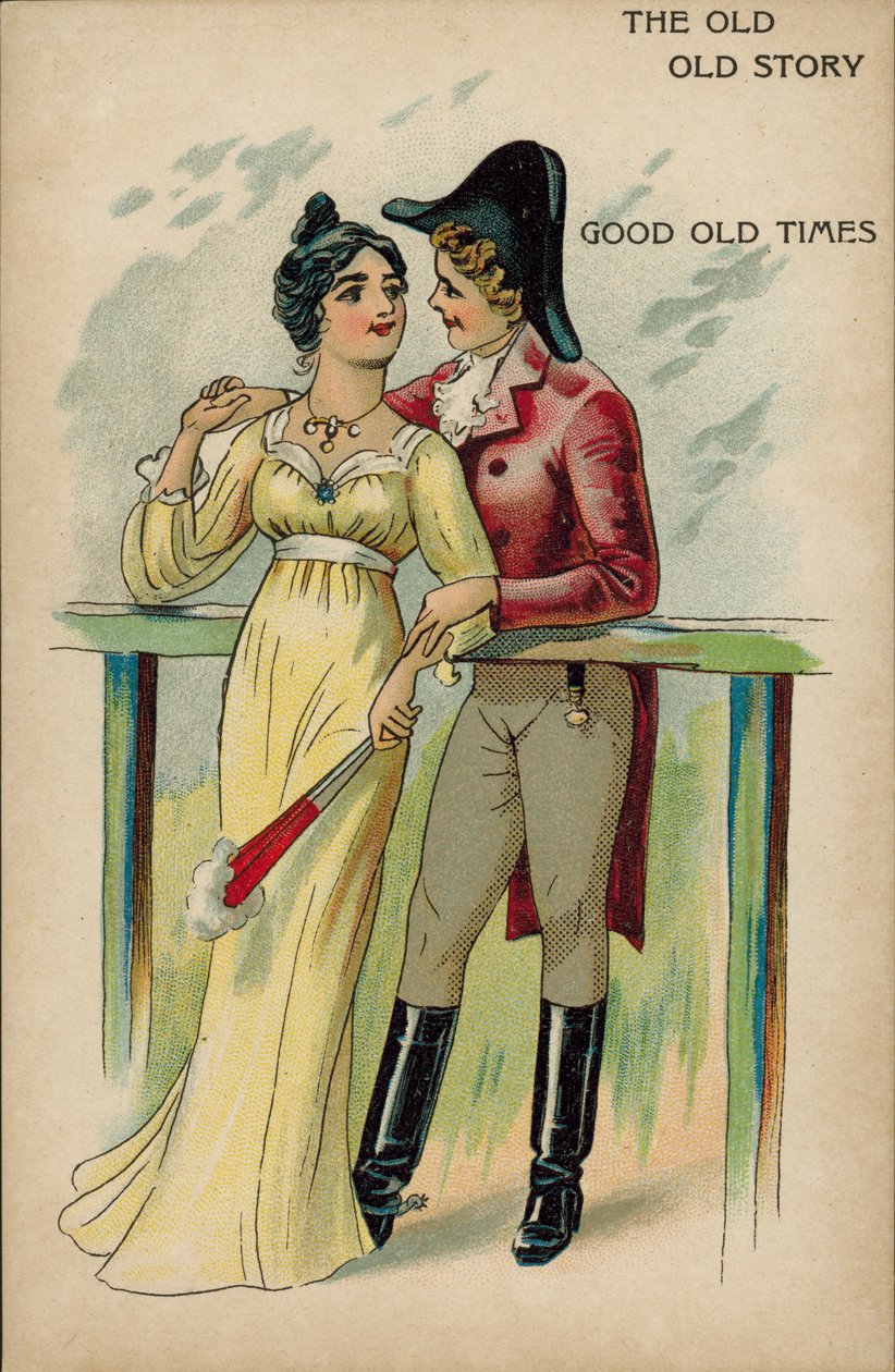 A régi régi történet, szerelem a Regency időkben (chromolitho) alkotó: English School