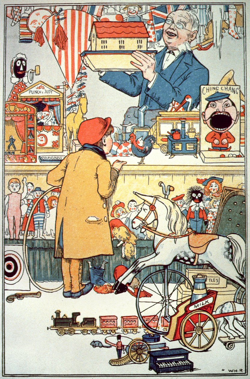 A játékbolt, 1910 körül alkotó: English School