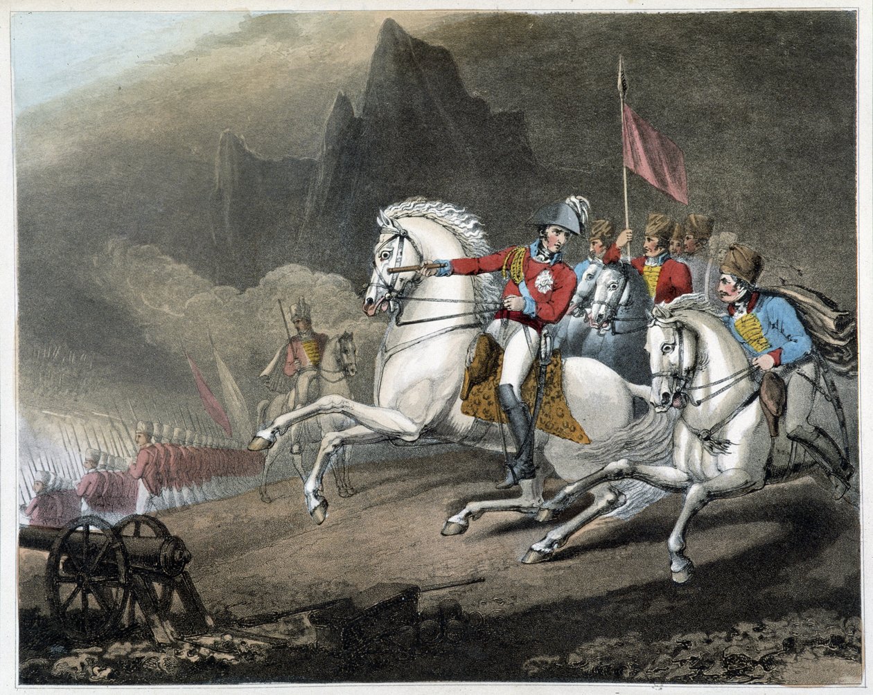 Wellington hercegének győzelmei (R. Westall tábláiról), London, szerk. Thomas Davidson alkotó: English School