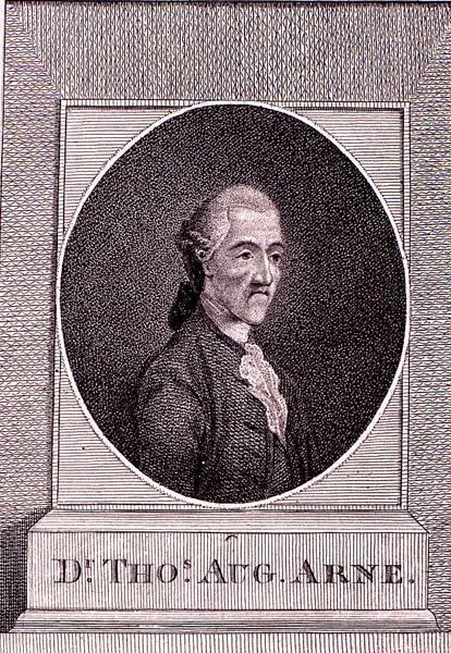 Thomas Augustine Arne (1710-78) (metszet) alkotó: English School