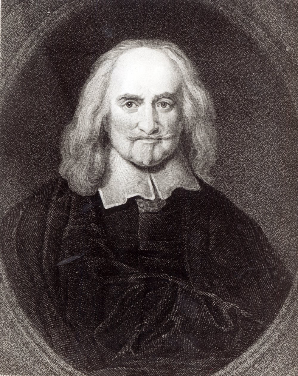 Thomas Hobbes (1588-1679) az 1833-ban kiadott "Gallery of Portraits"-ból. alkotó: English School